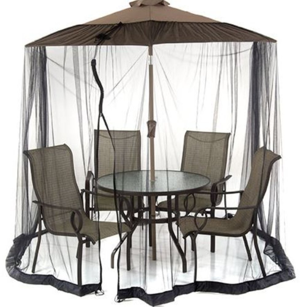 9 ft Umbrella black screen for patio table